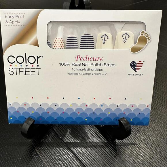 Color Street Pedicure Strips-Ship Ship Hooray-Long Lasting Made In The USA - Picture 1 of 3